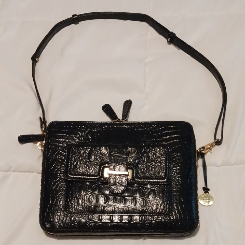 Brahmin Black Melbourne Organizer Bag
